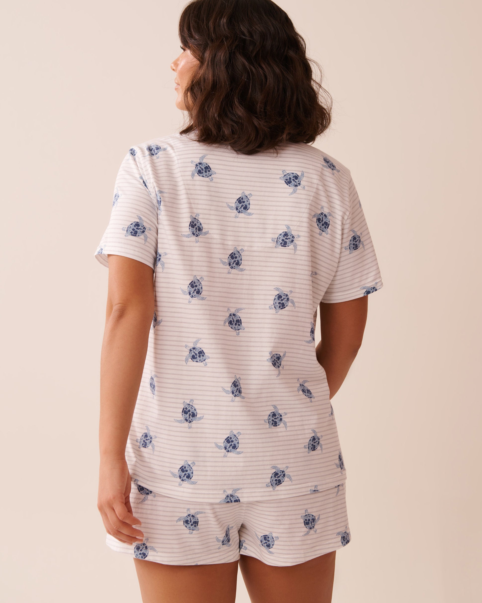 La Vie en Rose_Turtle Print Shirt PJ Set_40400081_P10499_02