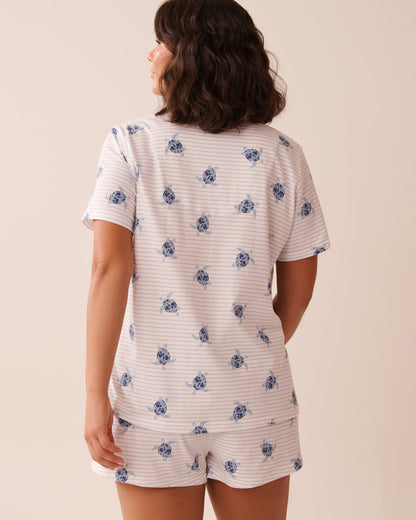 La Vie en Rose_Turtle Print Shirt PJ Set_40400081_P10499_02