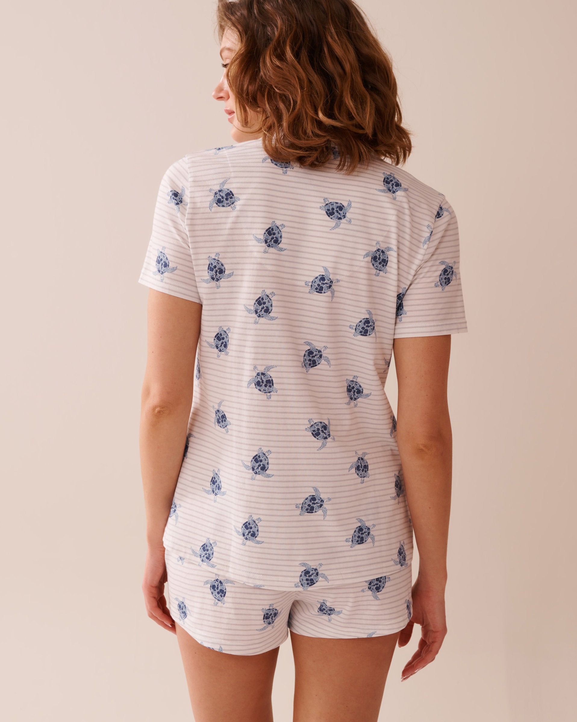 La Vie en Rose_Turtle Print Shirt PJ Set_40400081_P10499_07