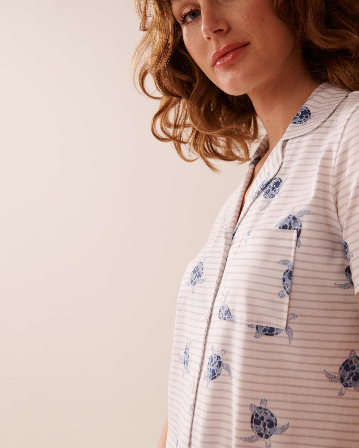 La Vie en Rose_Turtle Print Shirt PJ Set_40400081_P10499_08