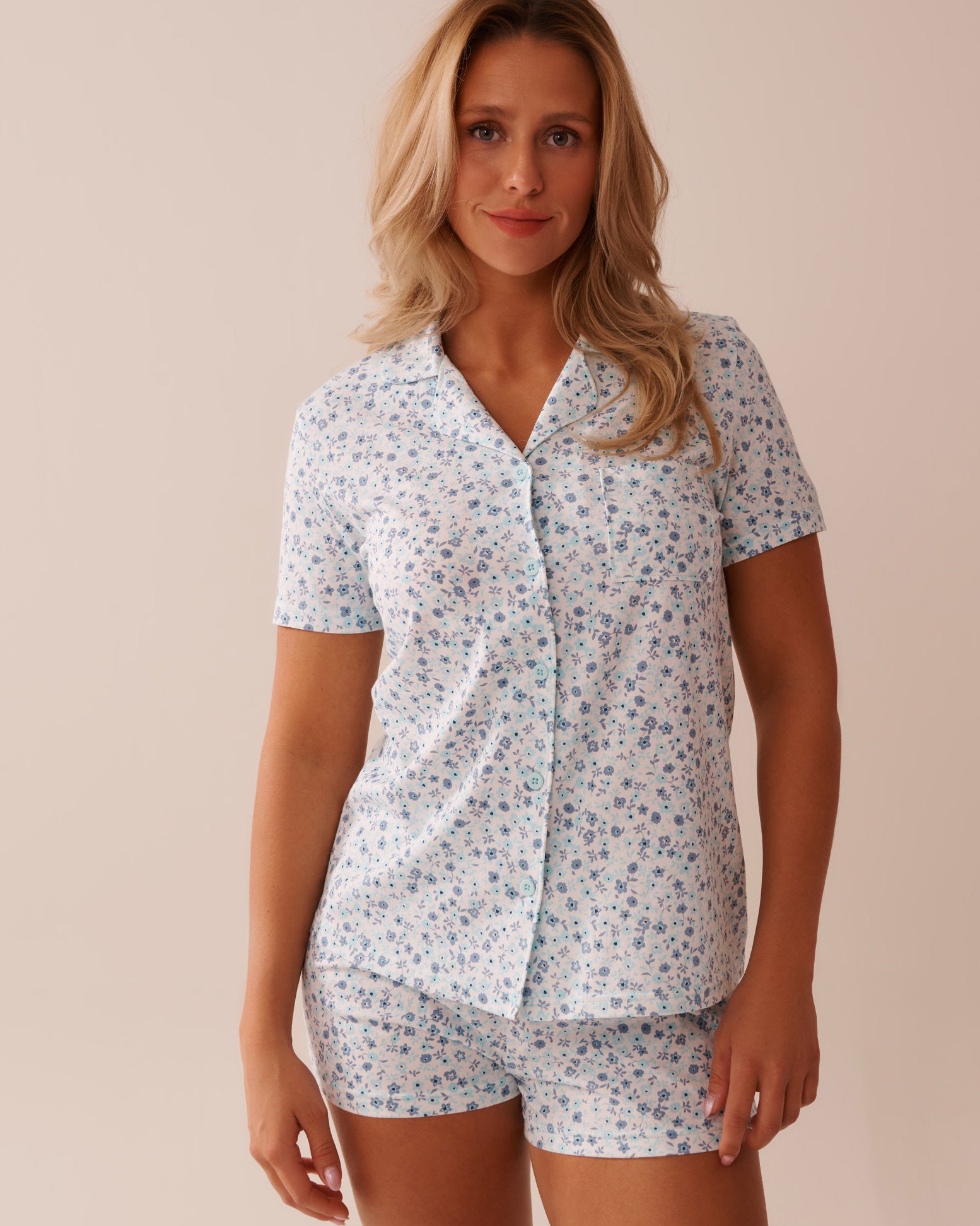 La Vie en Rose_Floral Print Shirt PJ Set_40400081_P10500_01