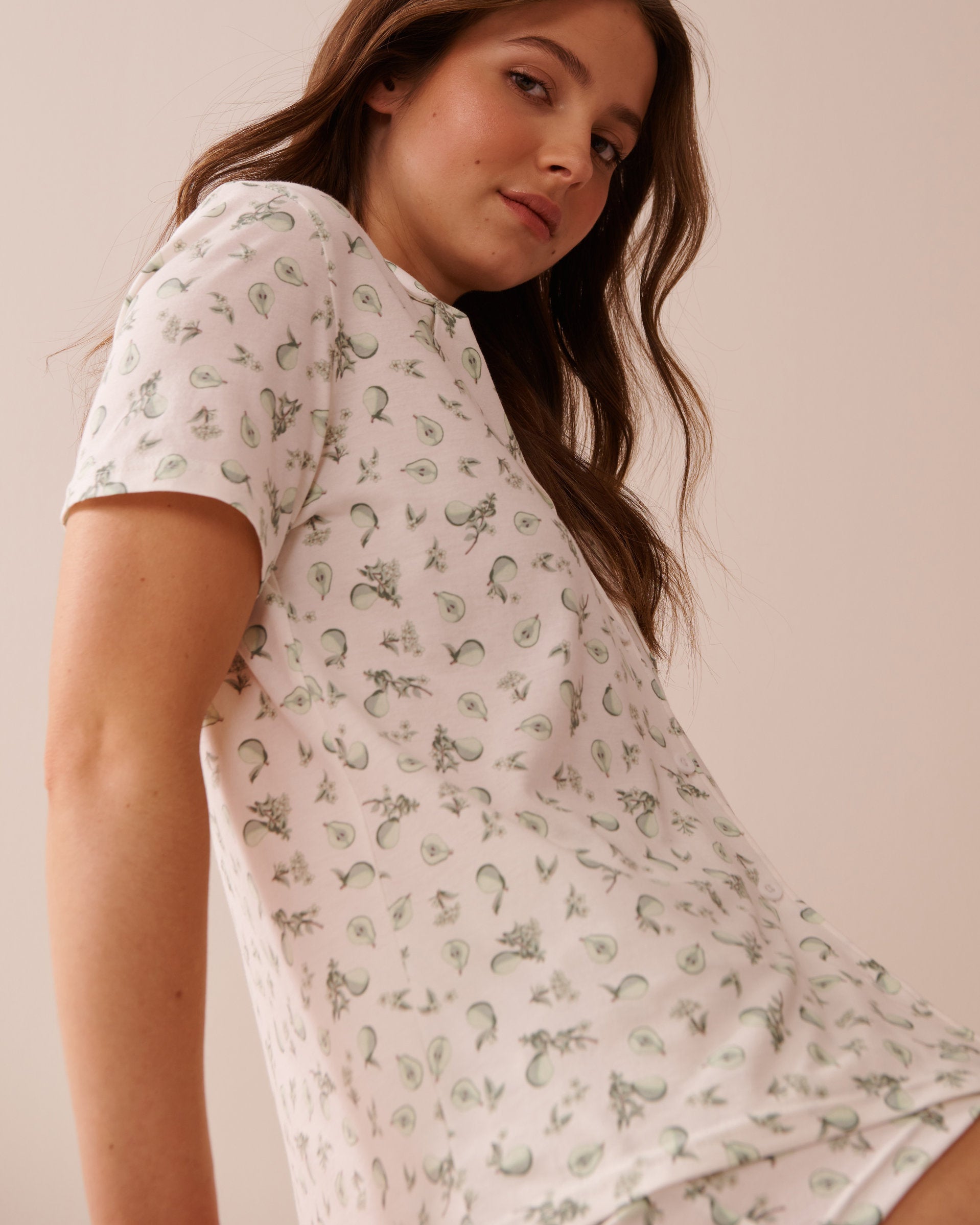 La Vie en Rose_Pear Print Shirt PJ Set_40400081_P10501_06