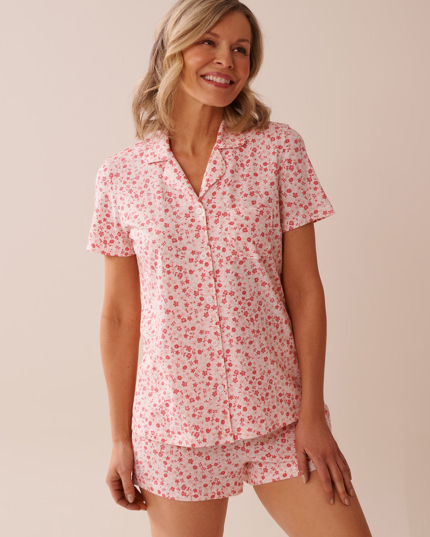 La Vie en Rose_Floral Print Shirt PJ Set_40400081_P10502_01