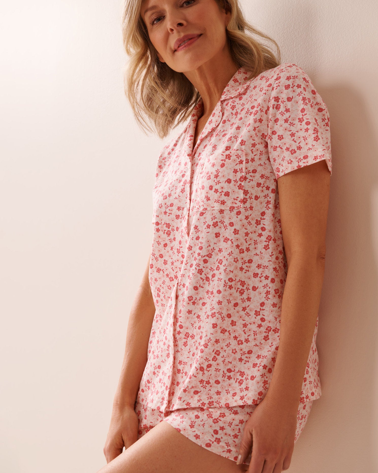 La Vie en Rose_Floral Print Shirt PJ Set_40400081_P10502_03