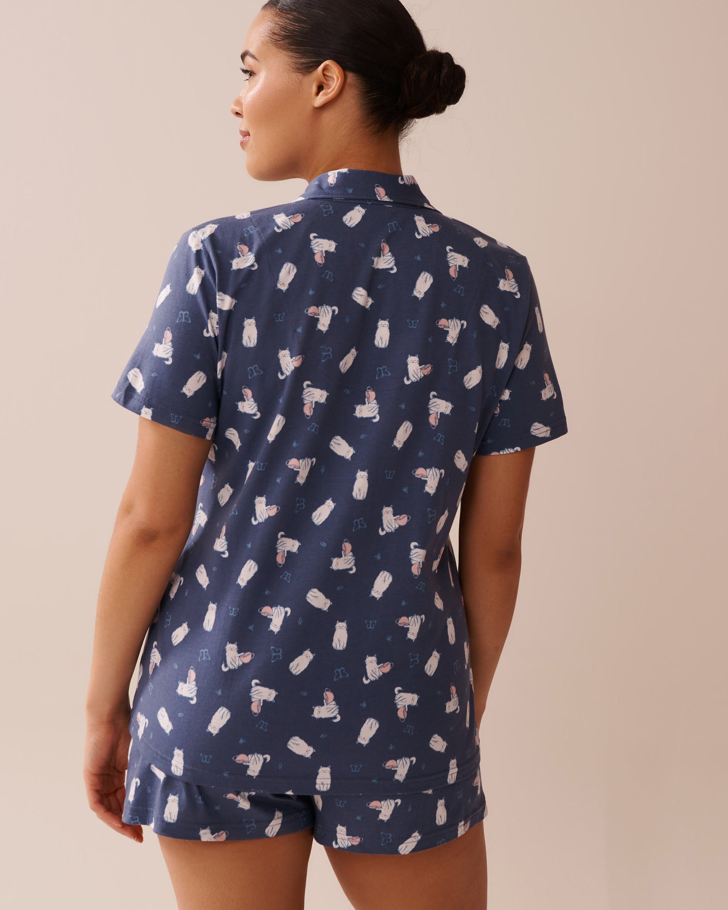 La Vie en Rose_Cat Print Shirt PJ Set_40400081_P40446_02