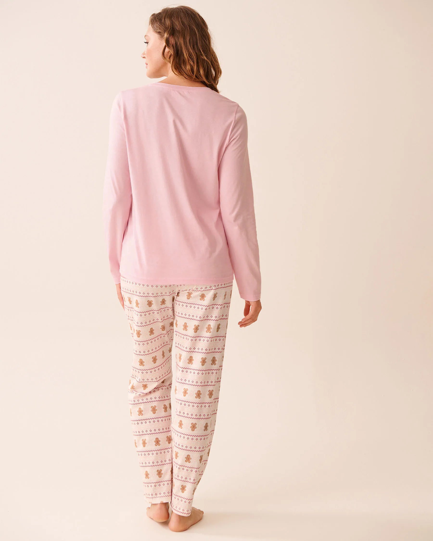 La Vie en Rose_Snow White Gingerbread_Gingerbread Print Cotton Pj Set_40400087_P10531_03