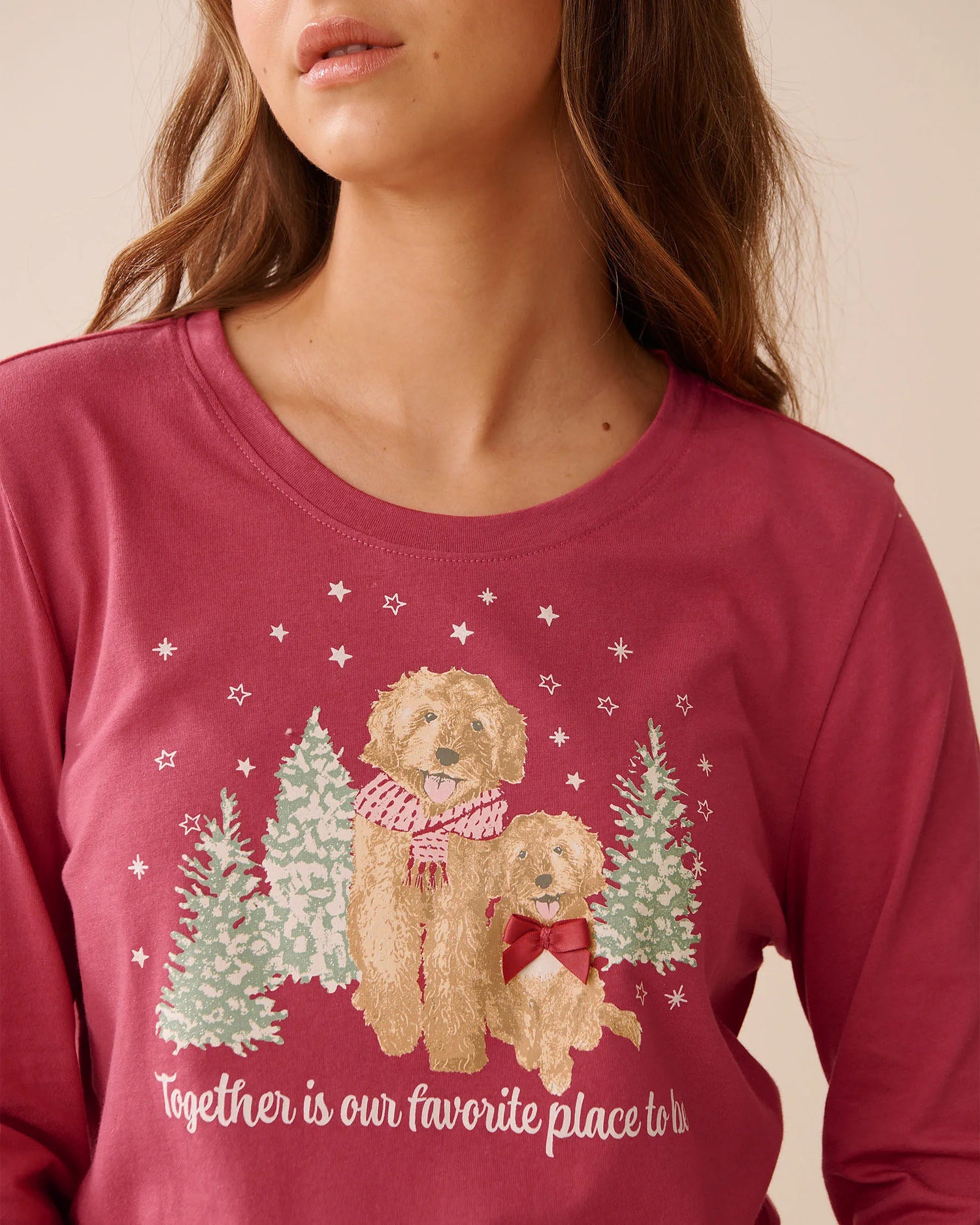La Vie en Rose_Snow White Winter Dog_Dog Print Cotton Pj Set_40400087_P10532_03