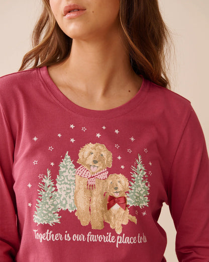 La Vie en Rose_Snow White Winter Dog_Dog Print Cotton Pj Set_40400087_P10532_03