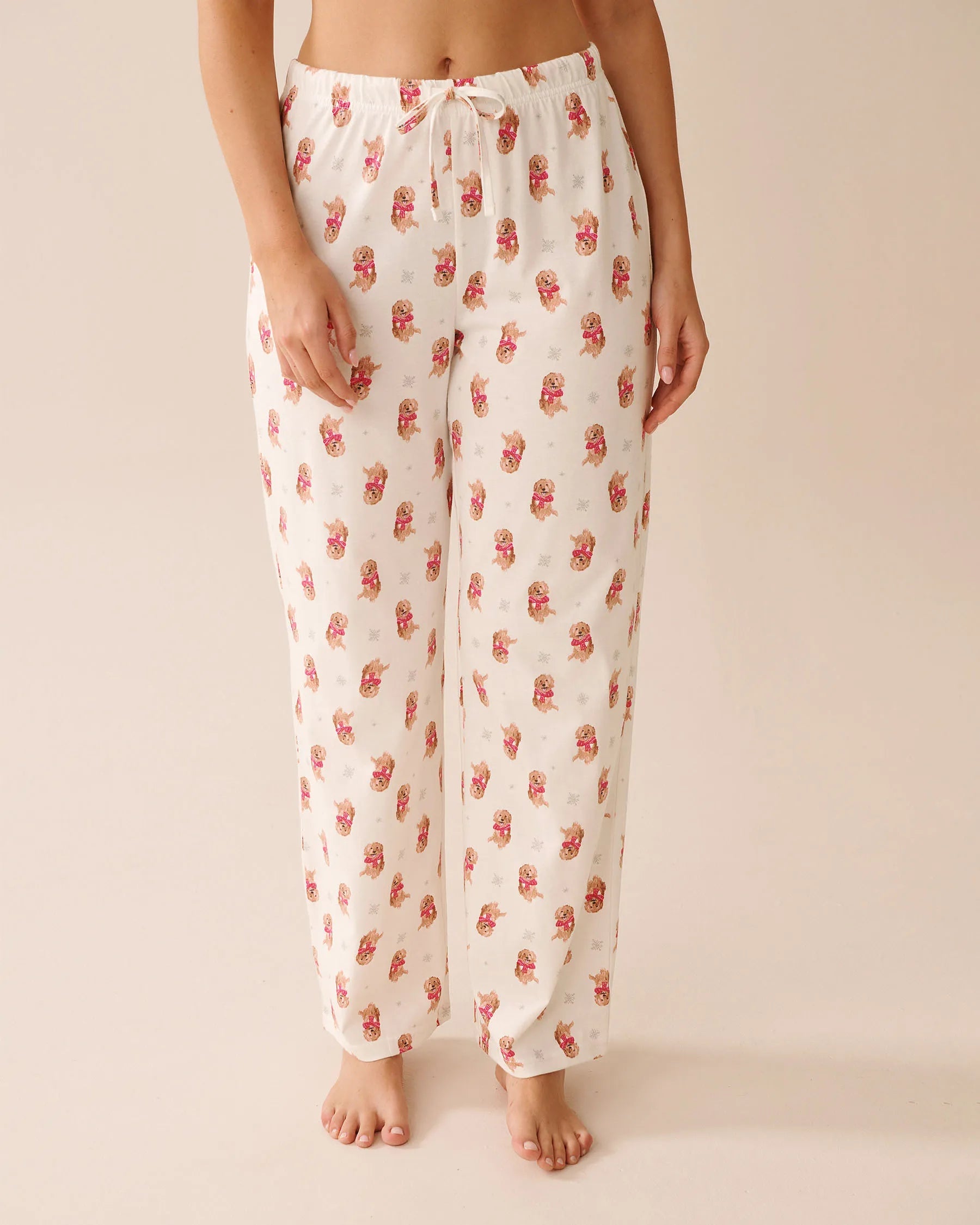 La Vie en Rose_Snow White Winter Dog_Dog Print Cotton Pj Set_40400087_P10532_05
