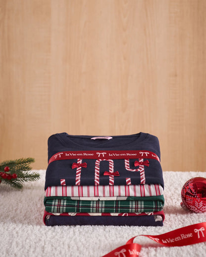 La Vie en Rose_Candy Cane Stripe_Candy Cane Print Cotton Pj Set_40400087_P10533_07