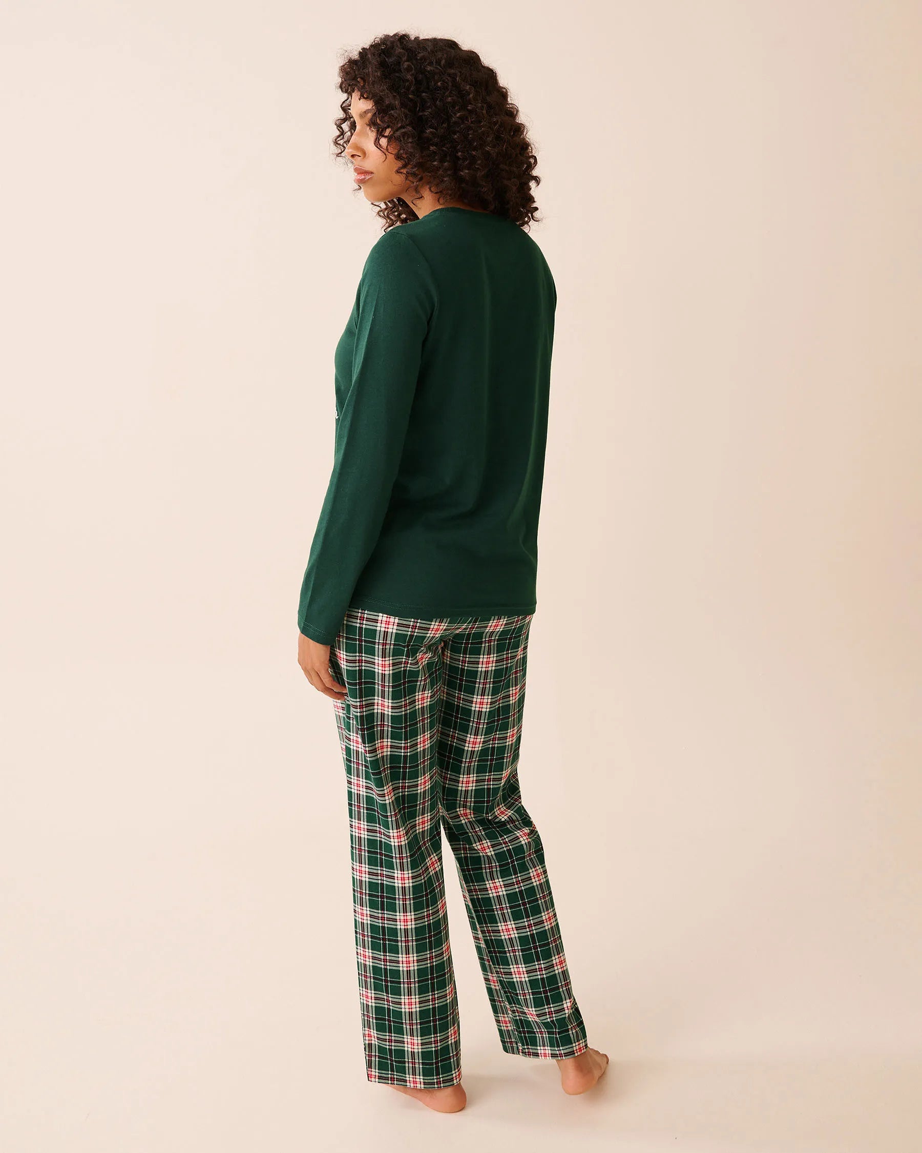 La Vie en Rose_Botanical Savvy Plaid_Penguin Print Cotton Pj Set_40400087_P30127_03