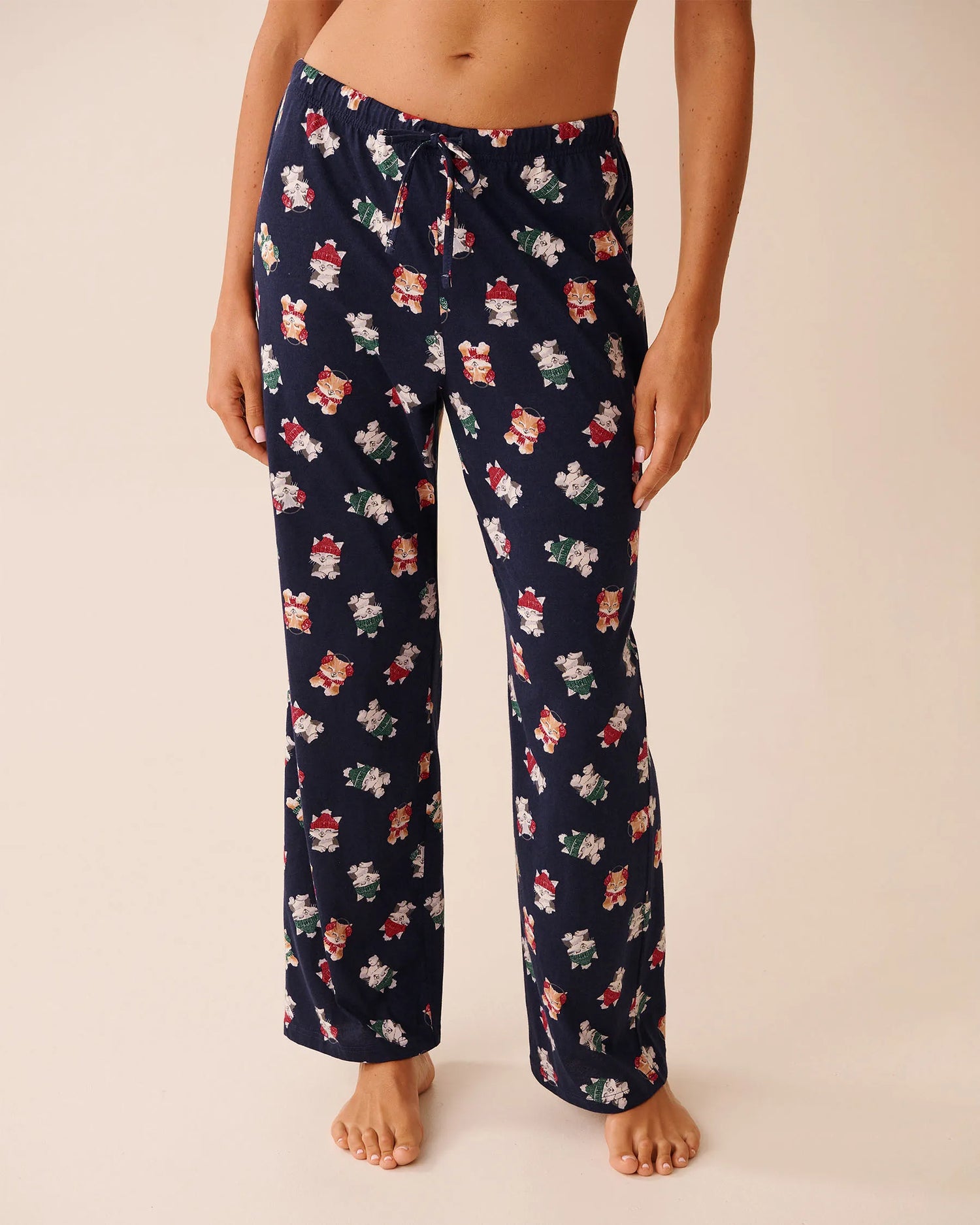 La Vie en Rose_Evening Blue Cat_Kitten Print Cotton Pj Set_40400087_P40492_04