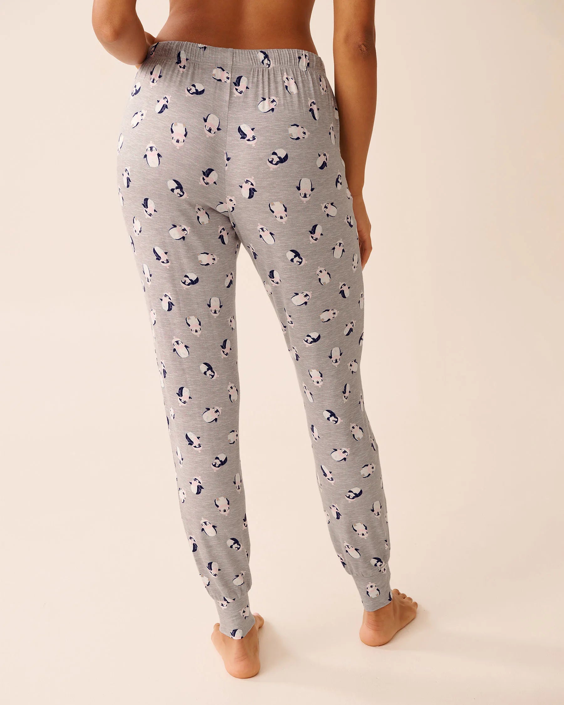 La Vie en Rose_Comfy Grey Mix Penguin_Penguin Print Long Sleeve Pj Set_40400088_P00460_06