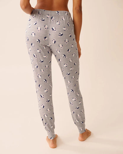 La Vie en Rose_Comfy Grey Mix Penguin_Penguin Print Long Sleeve Pj Set_40400088_P00460_06