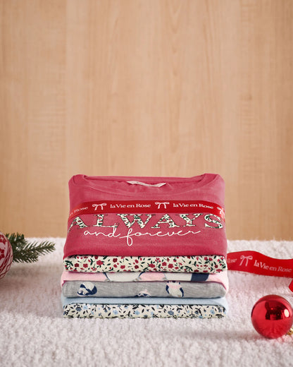 La Vie en Rose_Comfy Grey Mix Penguin_Penguin Print Long Sleeve Pj Set_40400088_P00460_08