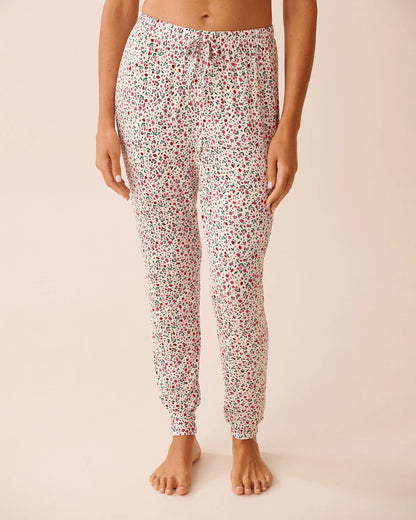 La Vie en Rose_Snow White Carmine Ditsy_Red Floral Print Long Sleeve Pj Set_40400088_P10534_04