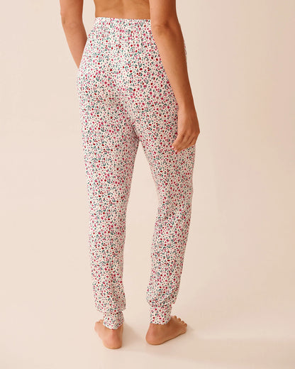 La Vie en Rose_Snow White Carmine Ditsy_Red Floral Print Long Sleeve Pj Set_40400088_P10534_05