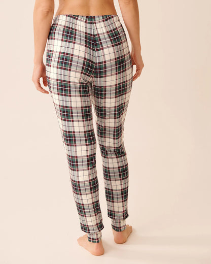 La Vie en Rose_Snow White Green Plaid_Dog Print Long Sleeve Pj Set_40400088_P10535_05