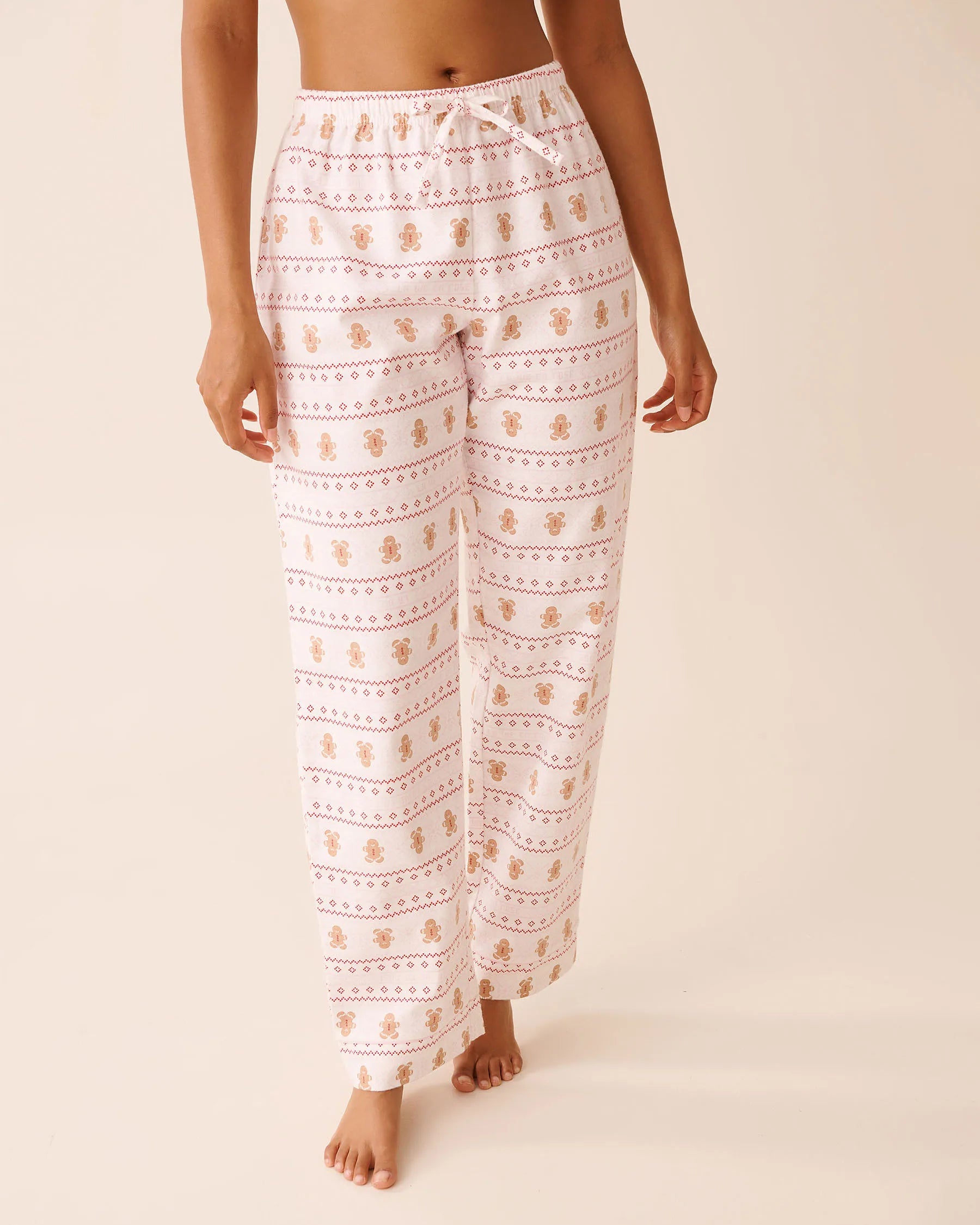 La Vie en Rose_Snow White Gingerbread_Gingerbread Print Flannel Pj Set_40400089_P10536_04