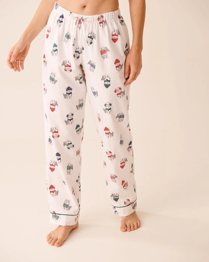 La Vie en Rose_Snow White Cat_Cat Print Flannel Pj Set_40400089_P10537_04