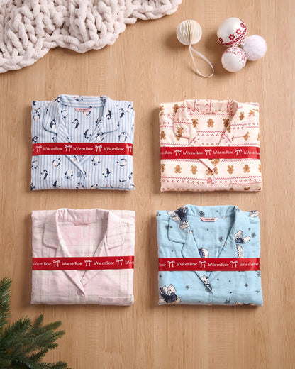 La Vie en Rose_Snow White Cat_Cat Print Flannel Pj Set_40400089_P10537_06