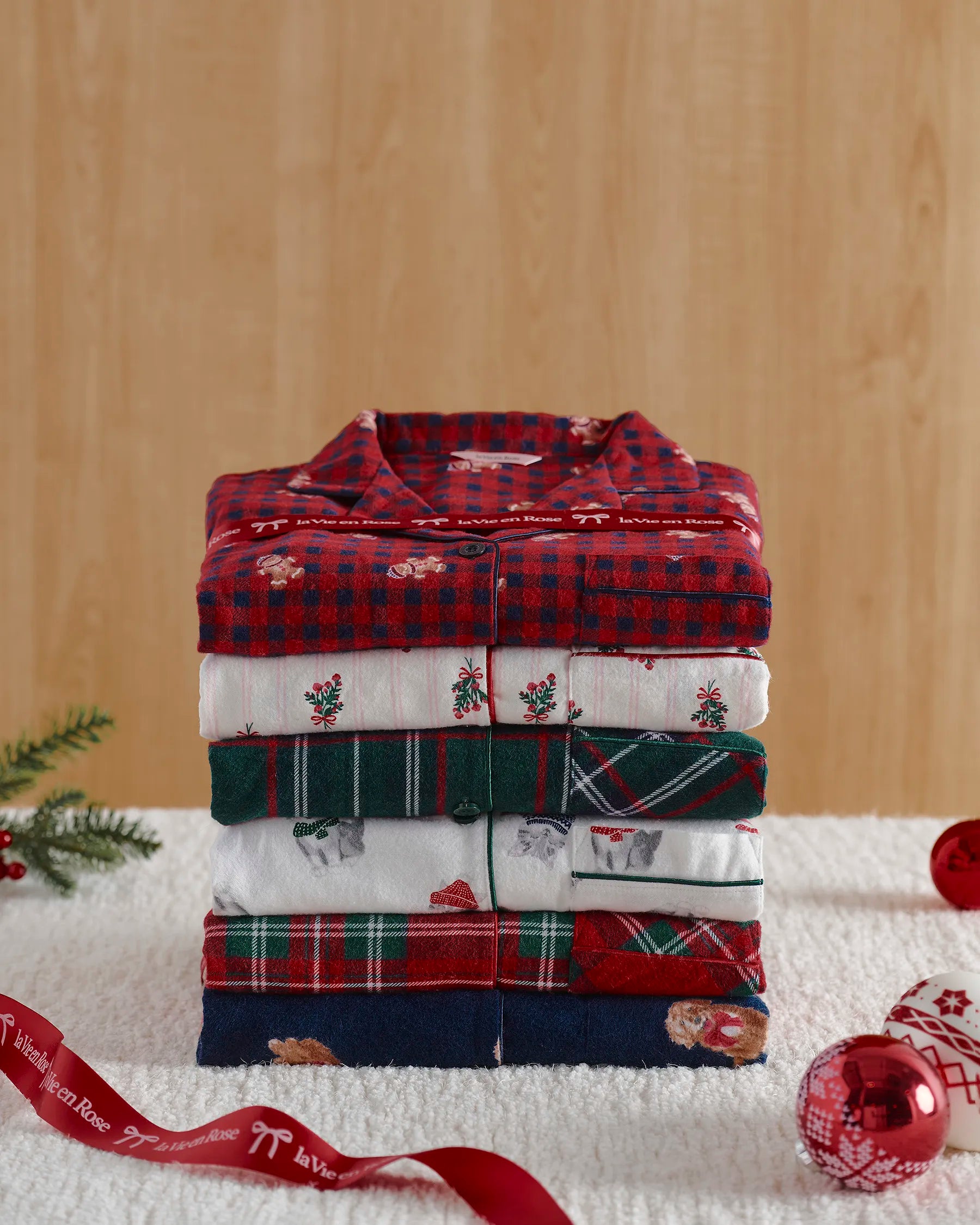 La Vie en Rose_Snow White Cat_Cat Print Flannel Pj Set_40400089_P10537_07