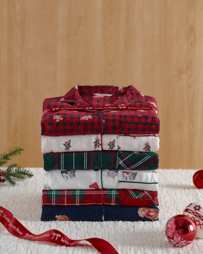 La Vie en Rose_Evening Blue Dogs_Dog Print Flannel Pj Set_40400089_P40497_08