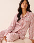 La Vie en Rose_Cherry Blossom Ditsy_Red Floral Print Flannel Pj Set_40400089_P60410_01