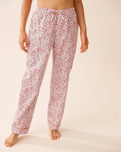 La Vie en Rose_Cherry Blossom Ditsy_Red Floral Print Flannel Pj Set_40400089_P60410_04