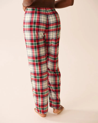 La Vie en Rose_Snow White Savvy Plaid_Red Plaid Microfleece Pj Set_40400090_P10540_05
