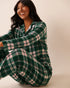 La Vie en Rose_Botanical Garden Plaid_Green Plaid Microfleece Pj Set_40400090_P30128_01