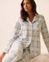 La Vie en Rose_Cashmere Blue Plaid_Blue Plaid Microfleece Pj Set_40400090_P40498_01