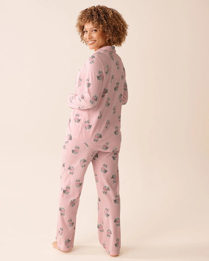 La Vie en Rose_Cherry Blossom Cats_Cat Print Microfleece Pj Set_40400090_P60414_02
