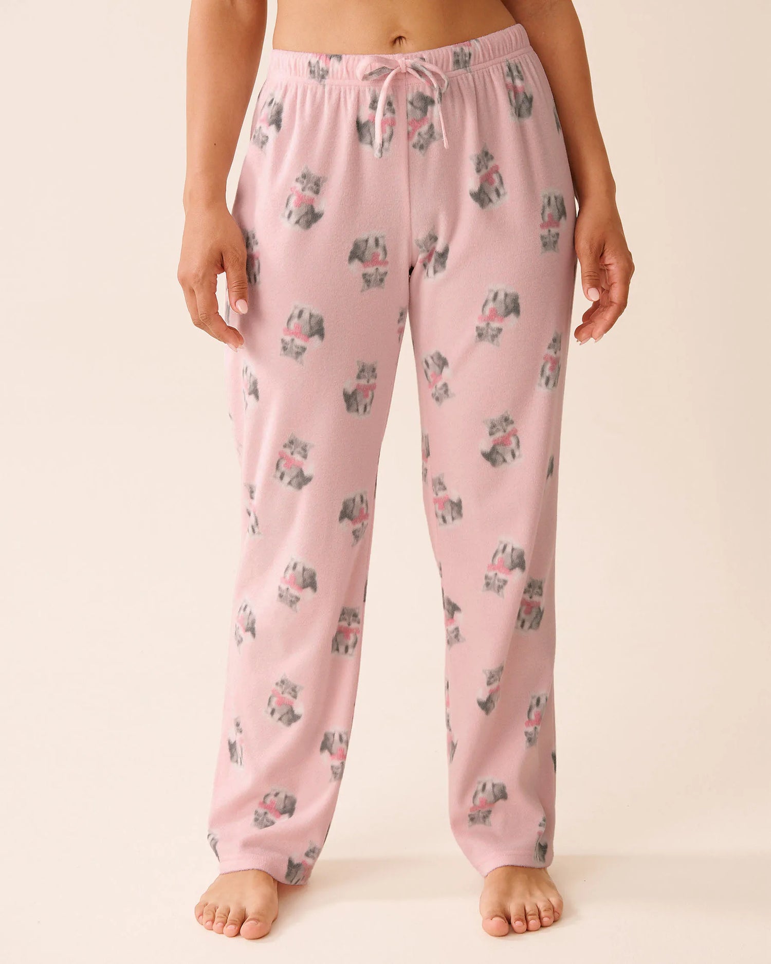 La Vie en Rose_Cherry Blossom Cats_Cat Print Microfleece Pj Set_40400090_P60414_04