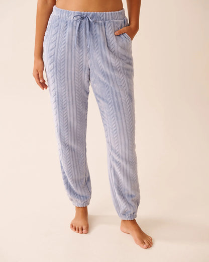 La Vie en Rose_Stonewash Cable_Sheep Print Soft Plush Pj Set_40400092_P40520_04