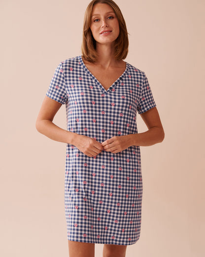 La Vie en Rose_Heart and Letter Print Recycled Fibers Sleepshirt_40500401_P40414_01