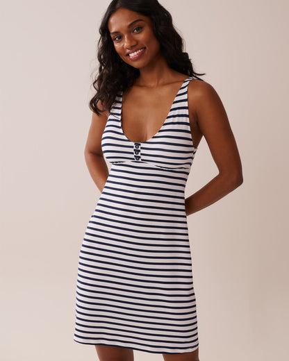 La Vie en Rose_Nautical Stripe Super Soft Nightie_40500423_P10479_01