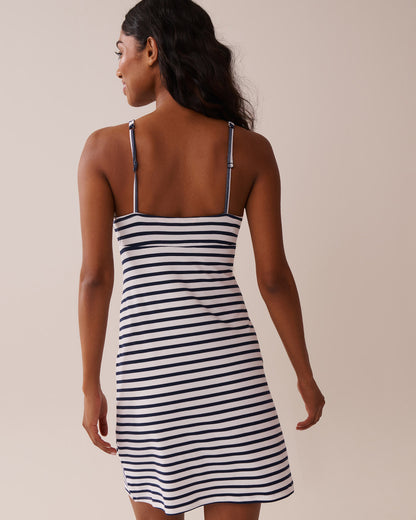 La Vie en Rose_Nautical Stripe Super Soft Nightie_40500423_P10479_02