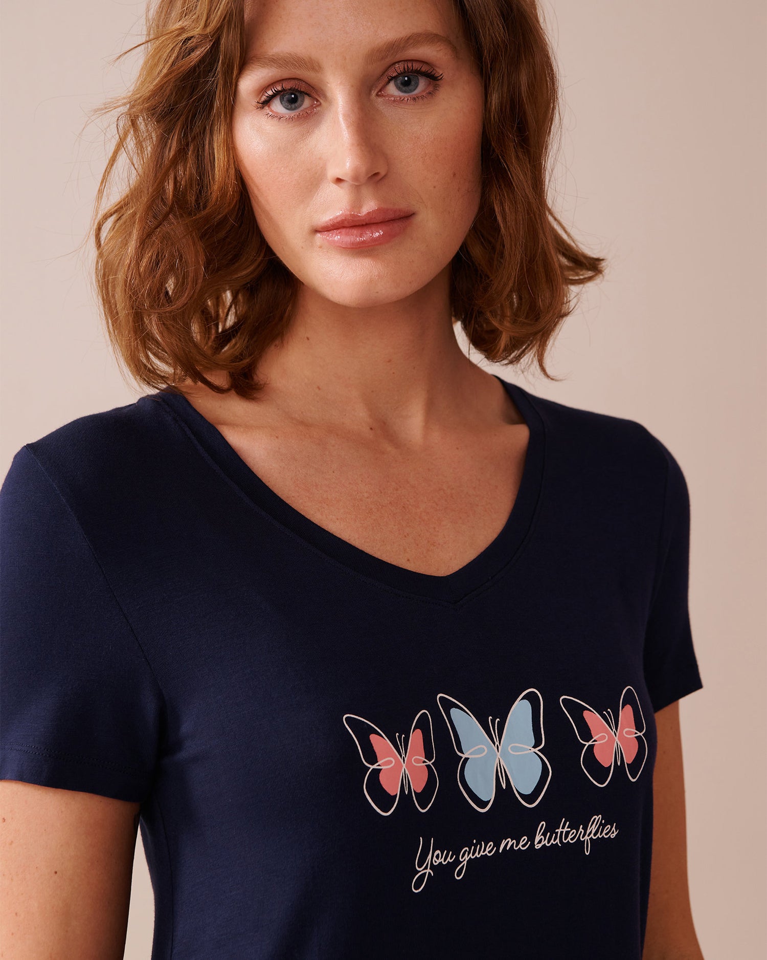 La Vie en Rose_Soft Jersey Short Sleeve Sleepshir_40500426_40099_03