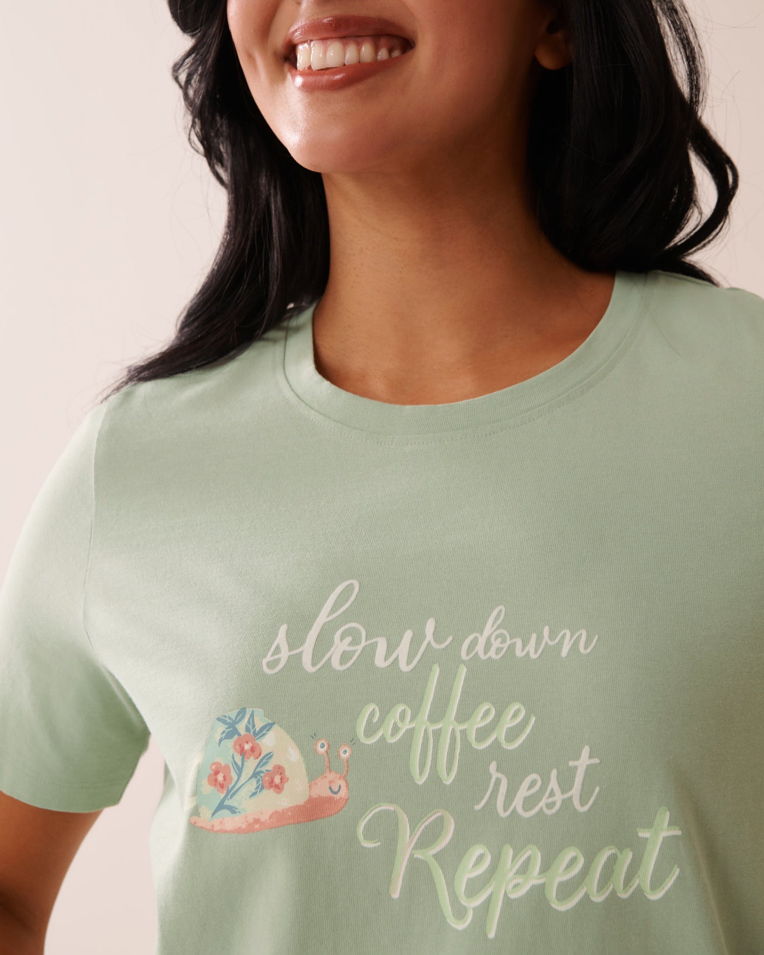 La Vie en Rose_Snail Print Cotton Sleepshirt_40500427_30055_03