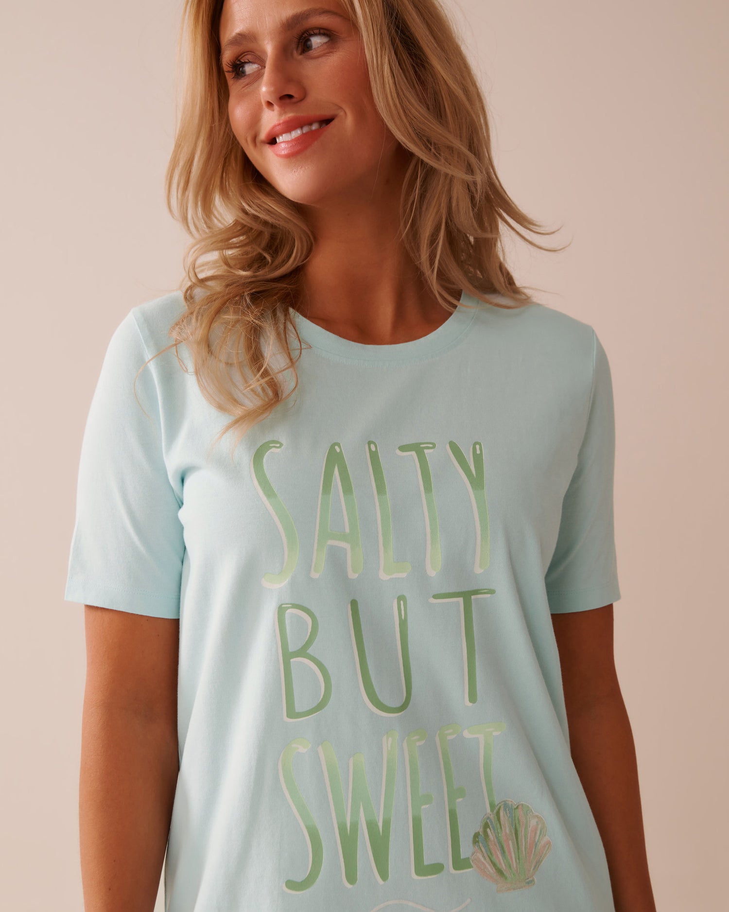 La Vie en Rose_Seashell Print Cotton Sleepshirt_40500427_40090_03