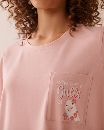 La Vie en Rose_Seagull Print Cotton Sleepshirt_40500427_60059_03