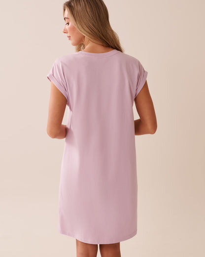 La Vie en Rose_Lavender Frost_Mouse Print Cotton Short Sleeve Sleepshirt_40500442_50057_02