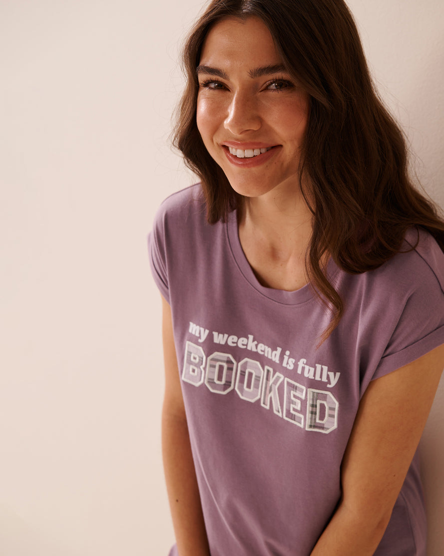 La Vie en Rose_Grapeade_Weekend Print Cotton Short Sleeve Sleepshirt_40500442_50058_03