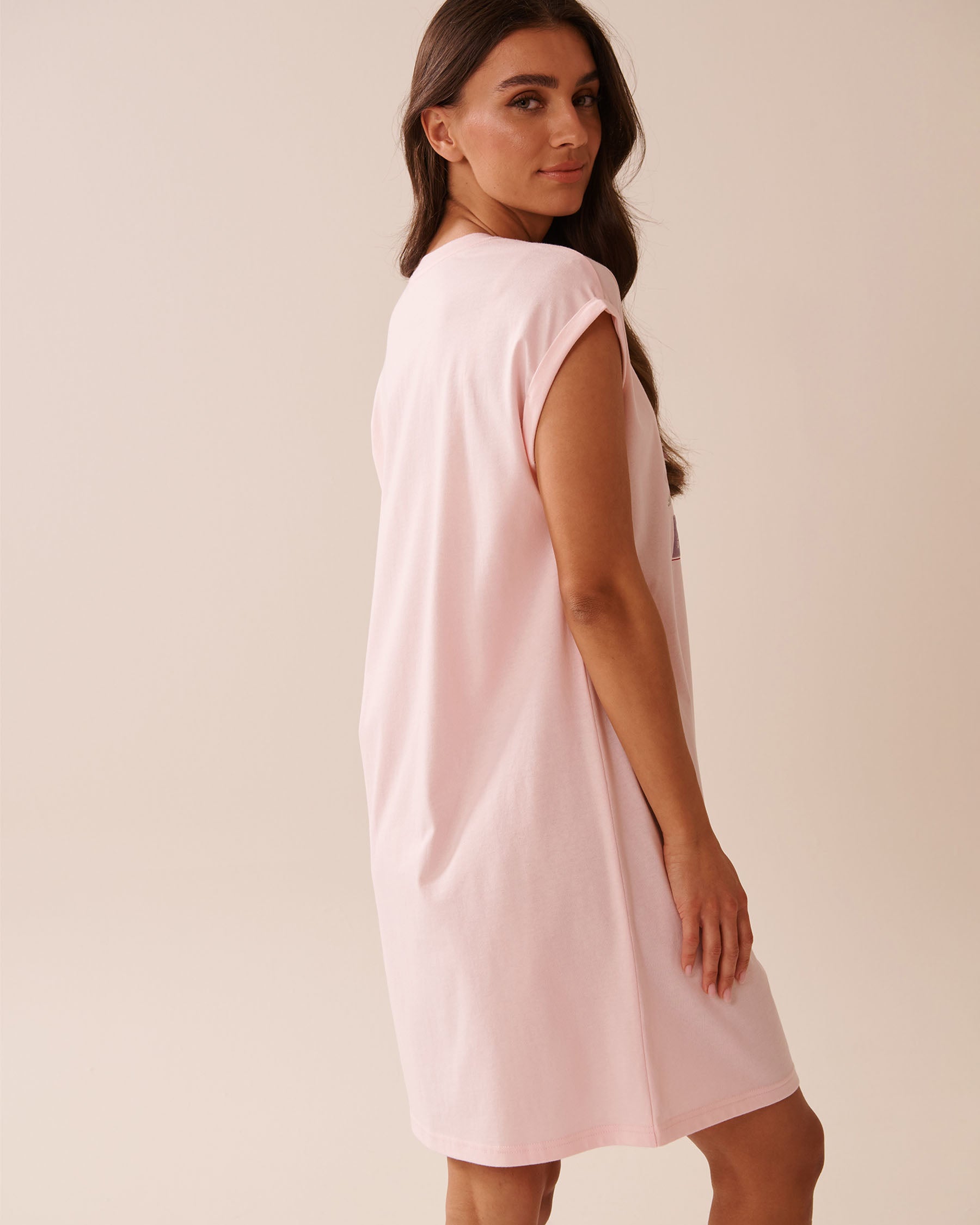 La Vie en Rose_Lotus_Mouse Print Cotton Short Sleeve Sleepshirt_40500442_60021_02