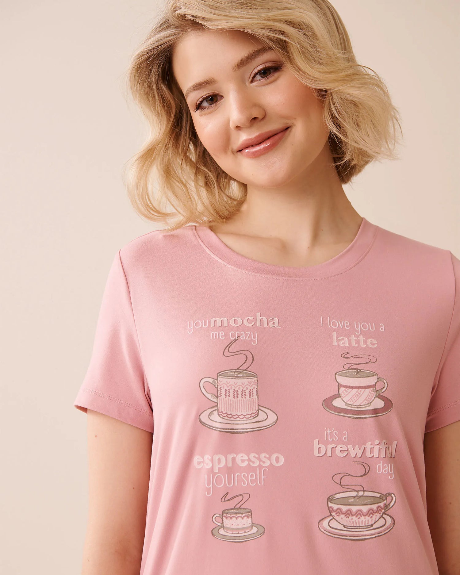 La Vie en Rose_Zephyr_Coffee Print Super Soft Sleepshirt_40500449_60160_03