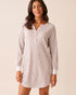 La Vie en Rose_Comfy Grey Printed Mix Sheep_Sheep Print Waffle Knit Long Sleeve Sleepshirt_40500458_P00478_01