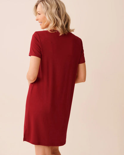 La Vie en Rose_Savvy Red_Teddy Bear Print Super Soft Sleepshirt_40500464_60215_02