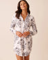 La Vie en Rose_Snow White Grey Bouquet_Black Rose Print Super Soft Long Sleeve Sleepshirt_40500469_P10570_01