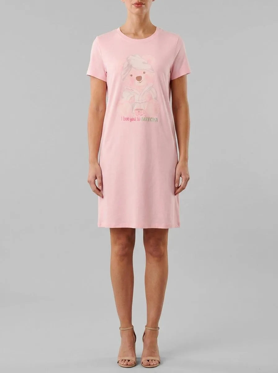 La Vie en Rose_Tickled Pink_Spa Time Teddy Print Super Soft Sleepshirt_40500475_60229_00